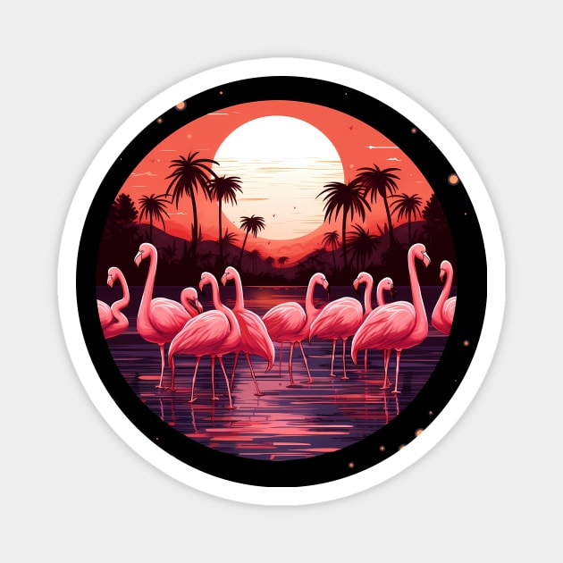 Flamingo Tropical , Love Flamingos Magnet by logiamerch